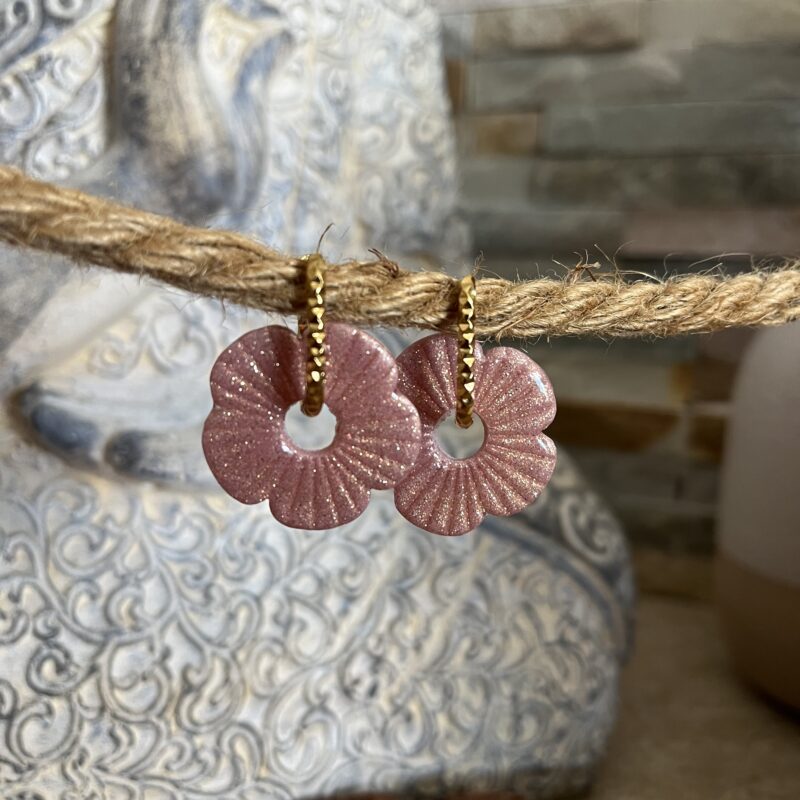 boucles d'oreilles pampilles fleur
